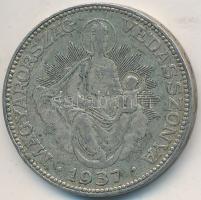 1937. 2P Ag "Madonna" T:2-
Adamo P7