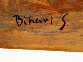 Bihari jelzéssel:  Mulatozók. Olaj, karton, 41×52 cm