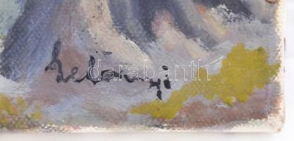 Szlányi jelzéssel: Mediterrán tengerpart. Olaj, vászon, 30×35 cm