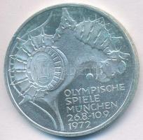NSZK 1972F 10M Ag "Olimpia-München / Stadion" T:2  FRG 1972F 10 Mark Ag "Olymics Munich / Stadium" C:XF