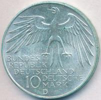 NSZK 1972D 10M Ag "Olimpia-München / Stadion" T:2  FRG 1972D 10 Mark Ag "Olymics Munich / Stadium" C:XF