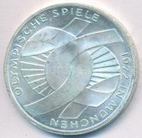 NSZK 1972F 10M Ag "Olimpia-München / Csomó" T:2  FRG 1972F 10 Mark Ag "Olymics Munich / Knot" C:XF