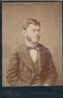 cca 1880 Dr. Ballagi János orvost ábrázoló keményhátú fotó, Strelisky budapesti műterméből, 17x11 cm
