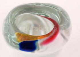 Dekoratív váza, formába öntött, hibátlan, m:21 cm