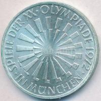 NSZK 1972D 10M Ag "Olimpia / Spirál" T:2 patina
FRG 1972D 10 Mark Ag "Olympic Games ...