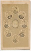 cca 1867 Az Andrássy-kormány tagjai, keményhátú fotó, 10x6 cm