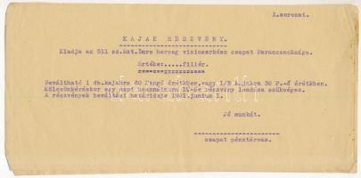 1941. "Kajak részvény" 4db kitöltetlen részvény, kiadta a "Szent Imre herceg vizicserkész csapat Parancsnoksága" T:II,II-