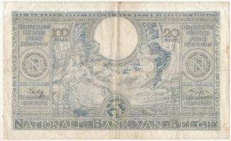Belgium 1941. 100Fr 20B francia nyelvű szöveggel T:III
Belgium 1941. 100 Francs 20 Belgas with Fren...
