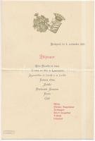 1912 Bp., A Margitszigeti Nagyszálló menükártyája