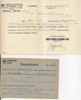 1925 Nemzetközi autós útigazolvány, és még 3 autós irat, / International certificate of route