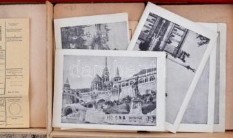 cca 1930 Gyermek posta, gyerekjáték, különféle játék okmánytípusokkal, stb., Kraus Játékáruház, Bp.,...