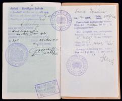 1920 Törpe artista részére kiállított Magyar Népköztársaság fényképes útlevél, számos érdekes bejegy...