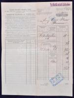 1902 DDSG fuvarlevél 6×10f Pancsova városi bélyegekkel, okmányon eddig ismeretlen / DDSG Bill of lad...