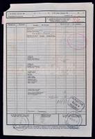 1942 DGT fuvarlevél / Bill of freight Budapest - Dunaföldvár