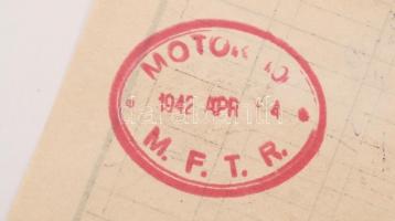 1942 DGT fuvarlevél / Bill of freight Budapest - Dunaföldvár