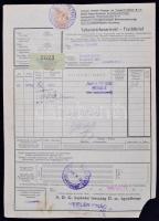 1939 DGT fuvarlevél / Bill of freight Budapest - Dunaföldvár