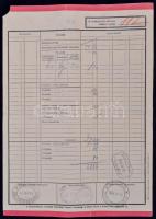 1942 DGT fuvarlevél / Bill of freight Budapest - Dunaföldvár