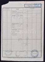 1941 DGT fuvarlevél / Bill of freight Budapest - Dunaföldvár