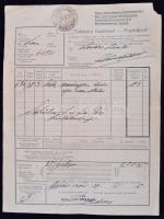 1939 MFTR Teheráru fuvarlevél / Bill of freight Mohács-Pécs