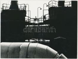 cca 1970 Kalocsai Rudolf: Sziluett, a szerző által feliratozott vintage fotóművészeti alkotás, 18x24 cm