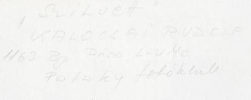 cca 1970 Kalocsai Rudolf: Sziluett, a szerző által feliratozott vintage fotóművészeti alkotás, 18x24...