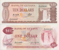 Guyana 1989. 1$ + 1992. 10$ T:I Guyana 1989. 1 Dollar + 1992. 10 Dollars C:UNC