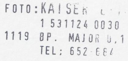 cca 1989 Kaiser Ottó pecséttel jelzett vintage fotóművészeti alkotása, publikálva az Igen c. lapban,...