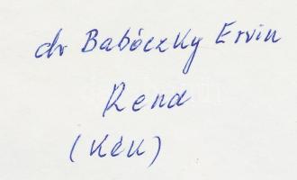 cca 1985 Babócki Ervin: Rend, feliratozott vintage fotóművészeti alkotás, 13x18 cm