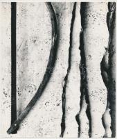 1966 Nagy Zoltán (Róma): A fűrész, aláírt vintage fotóművészeti alkotás, 22x18 cm
