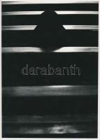 cca 1972 Horváth Lajos (1930-1976) debreceni fotóművész Egyedül című vintage alkotása, feliratozva, 22x16 cm