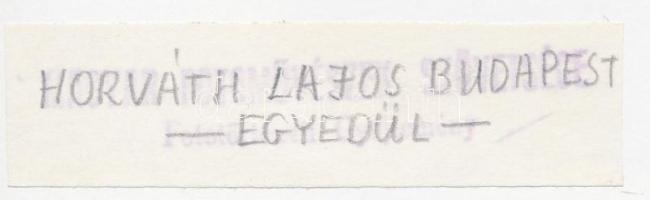 cca 1972 Horváth Lajos (1930-1976) debreceni fotóművész Egyedül című vintage alkotása, feliratozva, ...