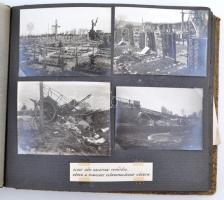1914-1918 A magyar királyi székesfehérvári 17. honvéd gyalogezred 1914-1918. évi harctéri emlékképei, nagyméretű vászonkötésű album rengeteg fotóval, egy részük feliratozva /  1914-1918 Memories of the 17th Székesfehérvár Honvéd Infantry Regiment, photo album with many interesting photographs, some of them with inscriptions
