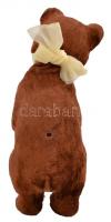 cca 1910 felhúzhatós játékmaci, működik, karton-plüss, apró hibákkal, felhúzó kulccsal, m:23 cm
