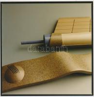 cca 1985 Molnár Csikós Virág jelzés nélküli vintage alkotásai, 4 db tárgyfotó kompozíció, 18x18 cm