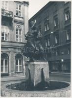 cca 1970-1980 Budapesti díszkutak, 5 db vintage fotó Balásy Pál hagyatékából, egy jelzett, feliratoz...