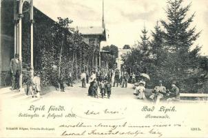 Lipik, Sétánytér a folyosó előtt / promenade (ázott / wet damage)