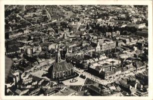 Kolozsvár, Cluj; látkép repülőgépről / aerial view, '1940 Kolozsvár visszatért' So. Stpl.