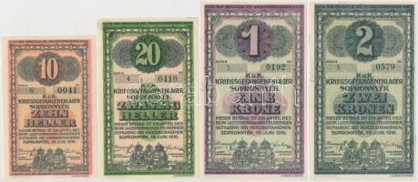 Sopronnyék / hadifogolytábor 1916. június 16. 10f + 20f + 1K + 2K arab sorozat és sorszámmal T:I,I-