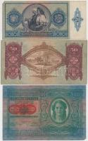 10db-os vegyes magyar korona, pengő, adópengő és forint bankjegy tétel, közte 1918. 25K "1128&q...