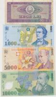 Románia 1936-2000. 10db-os vegyes bankjegy tétel T:vegyes Romania 1936-2000. 10pcs of various banknotes C:mixed