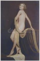 cca 1925 Angelo (1894-1974) vintage fotóművészeti alkotásáról készült mai modern műtárgy másolat, 18x12 cm