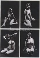 cca 1970 Félárnyékos sejtelem, 9 db finoman erotikus fénykép, 13x9 cm /
cca 1970 9 db erotic photos...