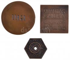 3db-os érem tétel: Kiss György (1943-) 1987. "Hung Art Expo" Br érem (59mm) + Ligeti Erika...