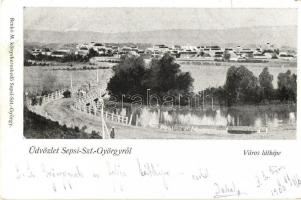 Sepsiszentgyörgy, Sfantu Gheorghe; látkép, kiadja Benkő M. / town-view (kis szakadás / small tear)