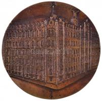 Kiss Sándor (1925-1999) DN "Lechner Ödön Alapítvány" kétoldalas Br plakett (107mm) T:2