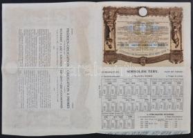 Budapest 1906. "Pesti Hazai Első Takarékpénztár-Egyesület" nyeremény-kötvénye 100K-ról, sz...