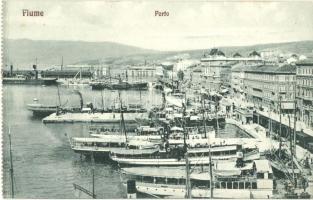 Fiume, kikötő, hajók / port, ships (képeslap füzetből / from postcard booklet)