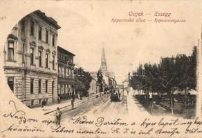 Eszék, Osijek, Essegg; Kapucinus utca / street (vágott / cut)