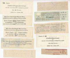 72db-os vegyes magyar és külföldi részvény és kötvény szelvény tétel T:vegyes