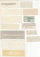 72db-os vegyes magyar és külföldi részvény és kötvény szelvény tétel T:vegyes